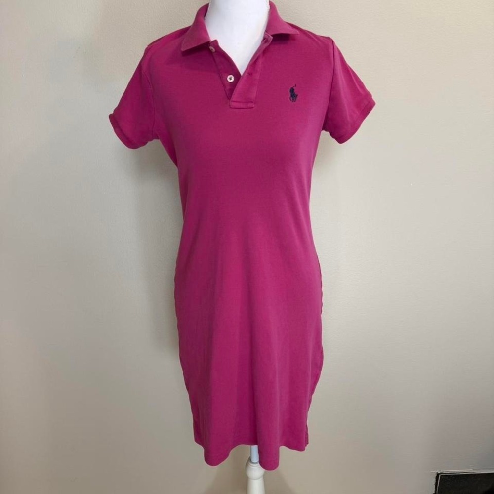 Ralph Lauren Sport Cotton Polo Shirt Dress Sz S Preppy Tennis Old Money Sporty